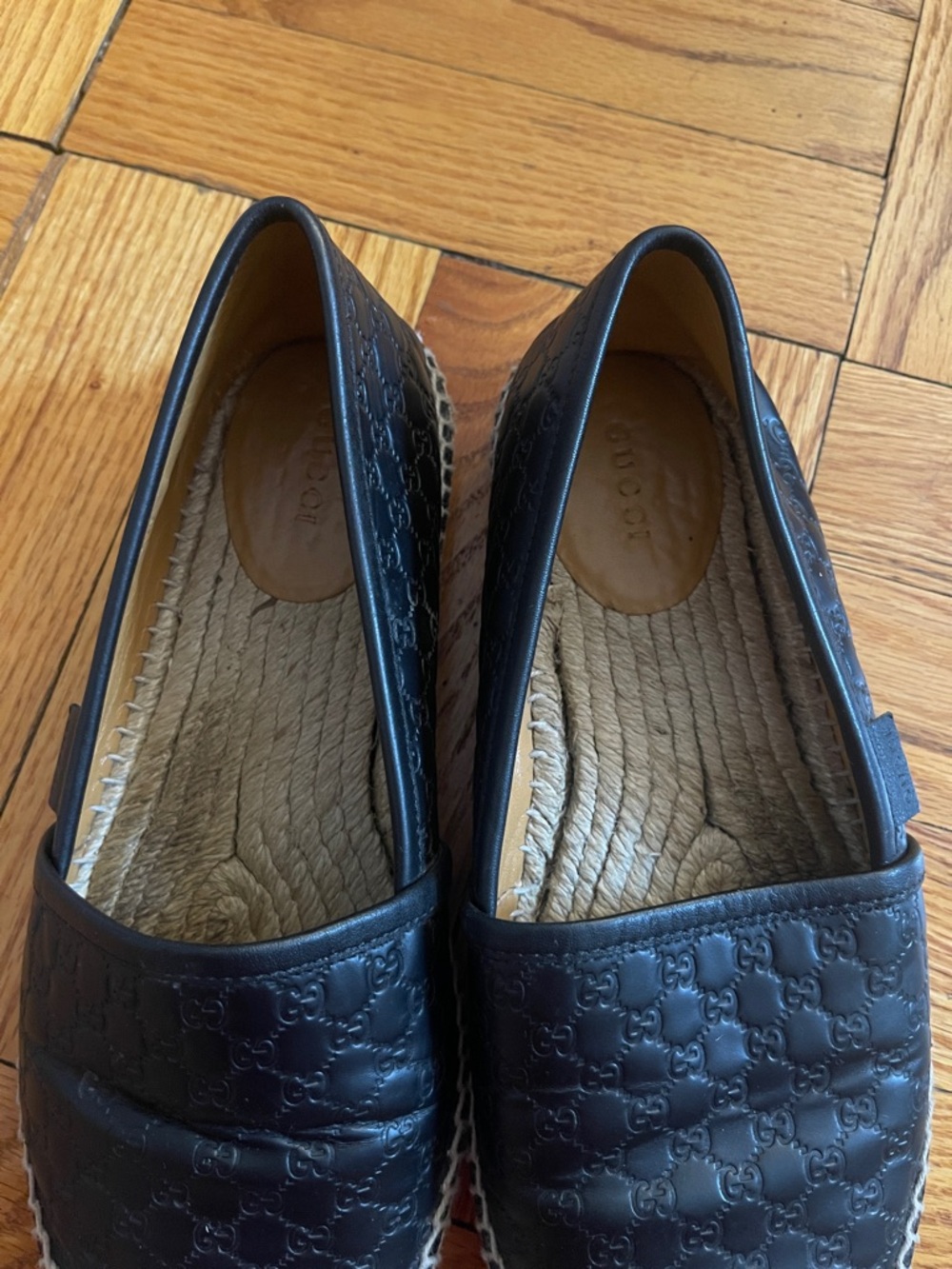 Gucci Microguccissima Monogram Pattern Leather Espadrilles Quiet Luxury - Picture 8 of 15